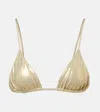 Jade Swim Lido Bikini Top In Gold