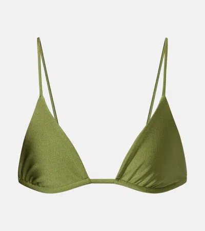 Jade Swim Via Bikini Top In Green