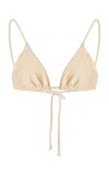 Jade Swim Via Bikini Top In Ivory