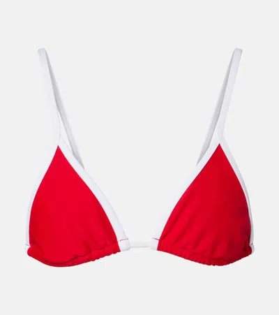 Jade Swim Via Bikini Top In Red
