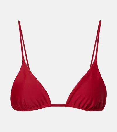 Jade Swim Via Bikini Top In Red