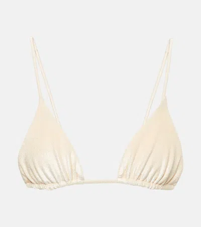 Jade Swim Via Bikini Top In White