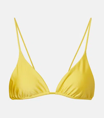 Jade Swim Via Bikini Top In Yellow