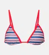 Jade Swim Via Striped Bikini Top