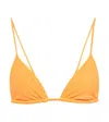 Jade Swim Via Terry Triangle Bikini Top In Orange Sherbet Terry