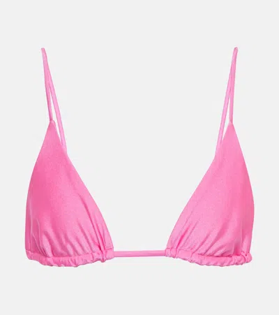 Jade Swim Via Triangle Bikini Top In Azalea Sheen