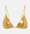 Jade Swim Via Triangle Bikini Top In Golden