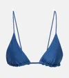 Jade Swim Via Triangle Bikini Top In Indigo Sheen