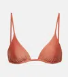 Jade Swim Via Triangle Bikini Top In Koi