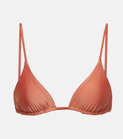 Jade Swim Via Triangle Bikini Top In Koi