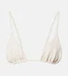 Jade Swim Via Triangle Bikini Top In White