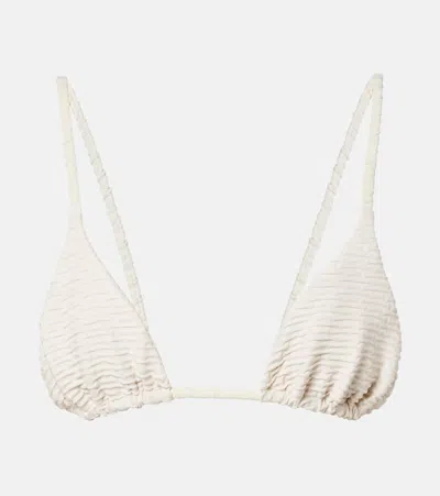 Jade Swim Via Triangle Bikini Top In White