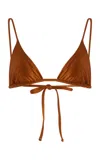 Jade Swim Viva Bikini Top In Brown