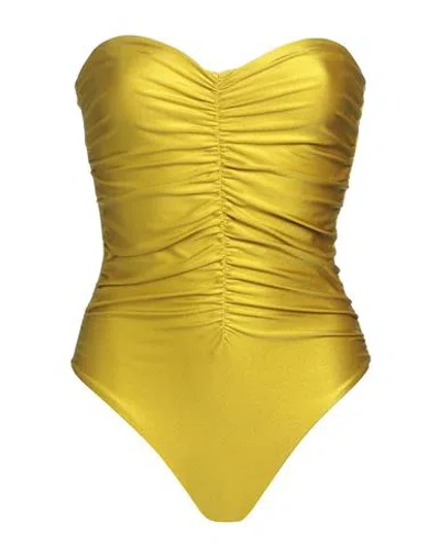 Jade Swim Woman One-piece Swimsuit Acid Green Size Xl Nylon, Lycra