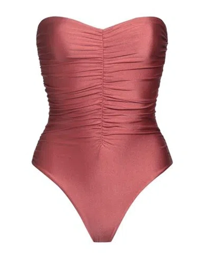 Jade Swim Woman One-piece Swimsuit Brick Red Size S Nylon, Lycra