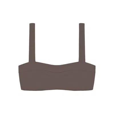 Jade Swim Women's Coast Bikini Top In Taupe Sheen In Brown