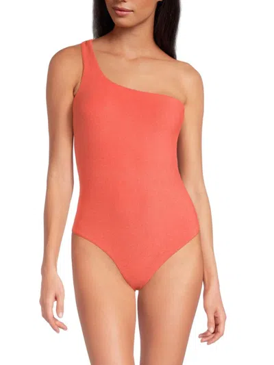 Jade Swim Women's Evolve One-piece One Shoulder Swimsuit In Coral