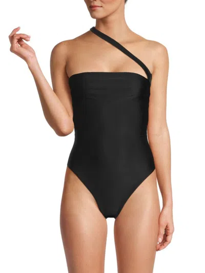 Jade Swim Women's Halo Strappy One Piece Swimsuit In Black