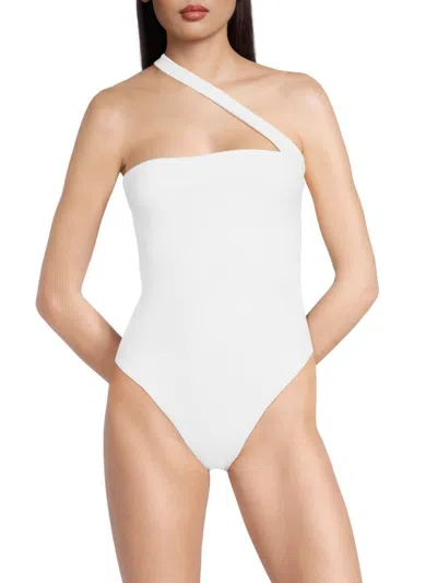 Jade Swim Women's Halo Strappy One Piece Swimsuit In White