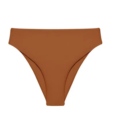 Jade Swim Women's Incline Bikini Bottom In Dulce Sheen In Brown