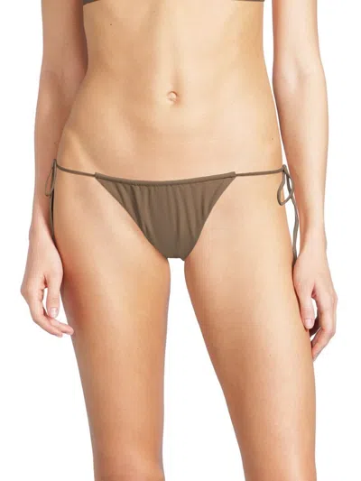 Jade Swim Women's Lana String Bikini Bottom In Brown