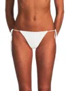 Jade Swim Women's Lana String Bikini Bottom In White