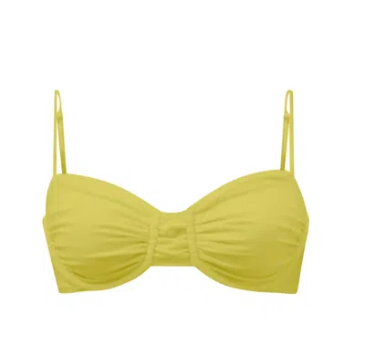 Jade Swim Women's Mia Bikini Top In Citron Sheen In Multi