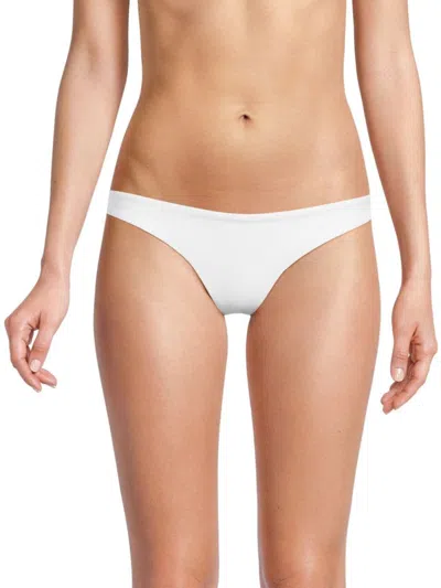 Jade Swim Women's Most Wanted Solid Bikini Bottom In White