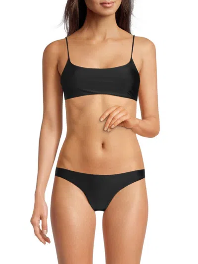 Jade Swim Women's Muse Scoopneck Bikini Top In Black