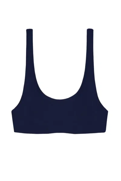 Jade Swim Women's Round Edges Bikini Top In Navy In Blue