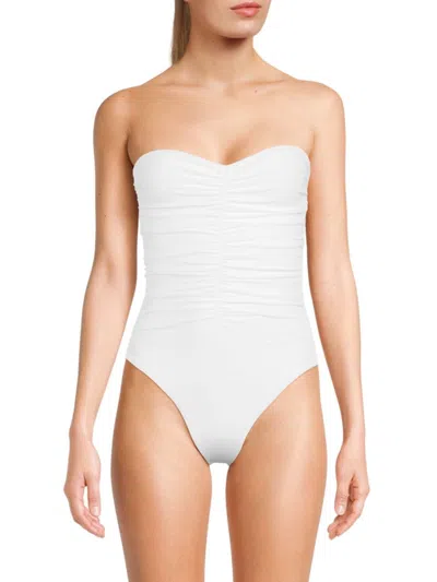 Jade Swim Women's Yara Sweetheart Neck One Piece Swimsuit In White