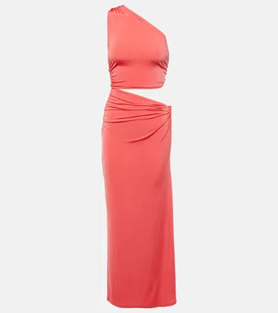 Jade Swim Yana Cutout Jersey Maxi Dress In Red