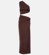 Jade Swim Yana Cutout One-shoulder Maxi Dress In Brown