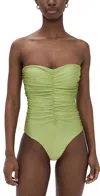 Jade Swim Yara One-piece Swimsuit In Palm Sheen