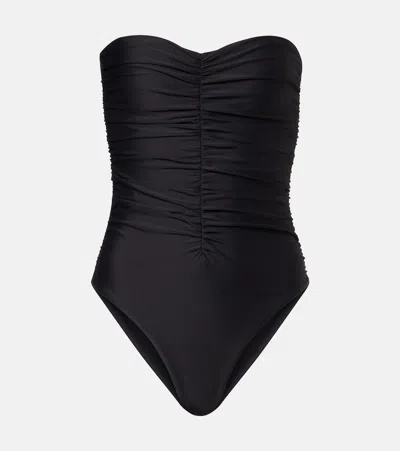 Jade Swim Yara Ruched Swimsuit In Black