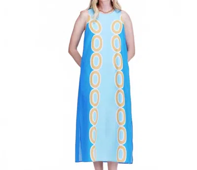 Jade The Palm Springs Pop Midi Dress In Blue
