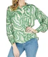 Jade Tranquil Blouse In Green