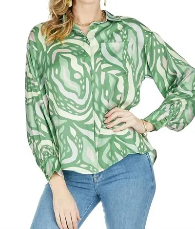 Jade Tranquil Blouse In Green