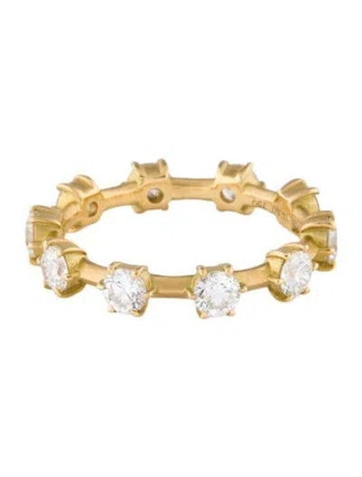 Pre-owned Jade Trau 18k 1.20ctw Diamond Kismet Eternity Band In Multi