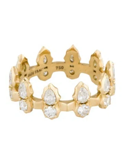Pre-owned Jade Trau 18k 1.30ctw Diamond Posey Kismet Band In Multicolor