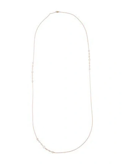 Pre-owned Jade Trau 18k 1.44ctw Diamond Penelope Three Station Necklace, 30" In Multi