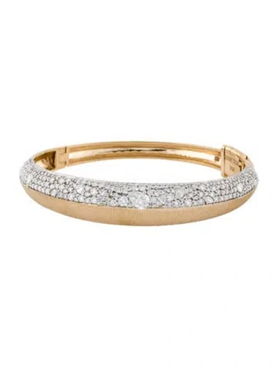 Pre-owned Jade Trau 18k 2.24ctw Diamond Frankie Bangle Bracelet, 6" In Multi