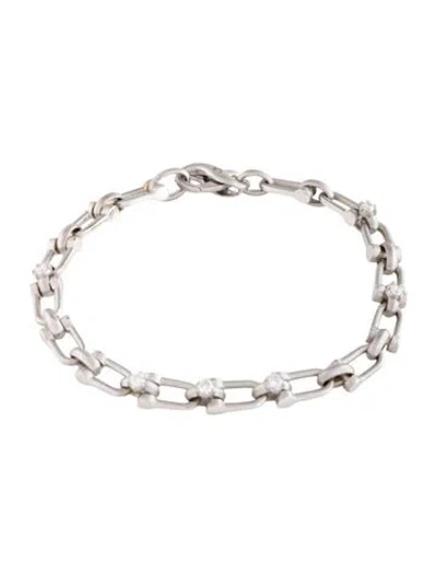 Pre-owned Jade Trau 18k Diamond Georgina Link Bracelet, 6.25" In Multi