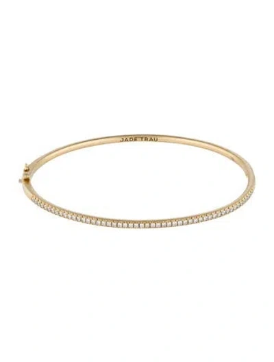 Pre-owned Jade Trau 18k Diamond Pave Bangle, 7.5" In Multicolor