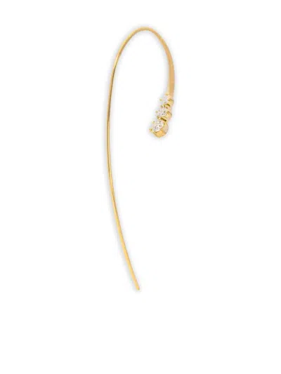 Jade Trau 18k Yellow Gold Three Stone Diamond Earring