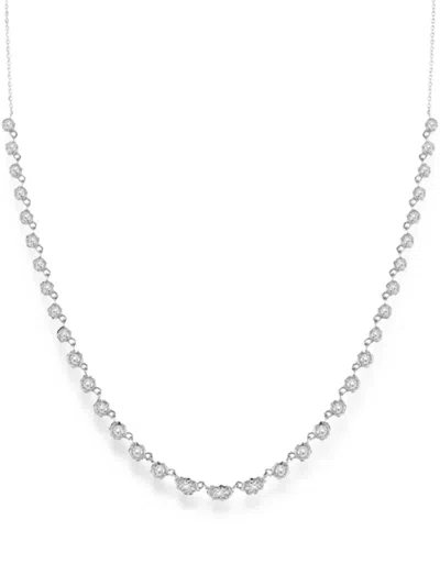 Jade Trau Maverick Marquise And Round Diamond Necklace In 银色