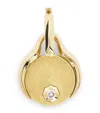 Jade Trau Mini Yellow Gold And Diamond Diana Charm In Gold