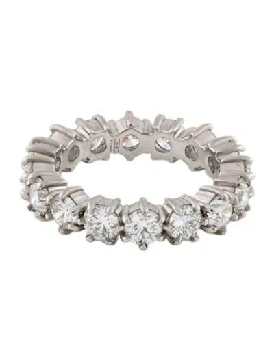 Pre-owned Jade Trau Platinum 3.5ctw Diamond Catherine Eternity Band No. 5 In Multicolor