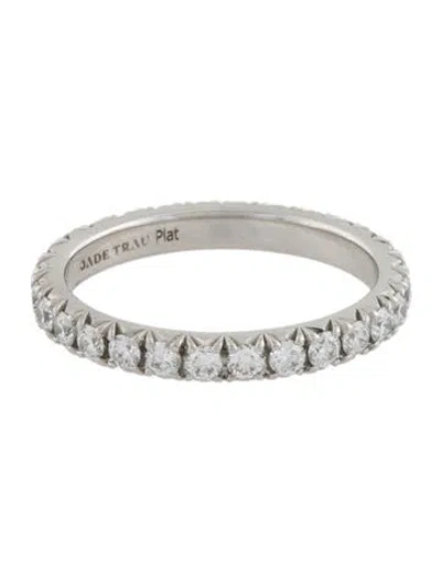 Pre-owned Jade Trau Platinum Diamond Pave Eternity Band In Multi