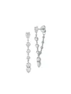 Jade Trau Poppy Loop Diamond Earrings In Brown